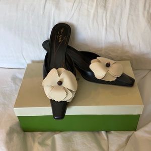 KATE SPADE Black mules with kitten heel